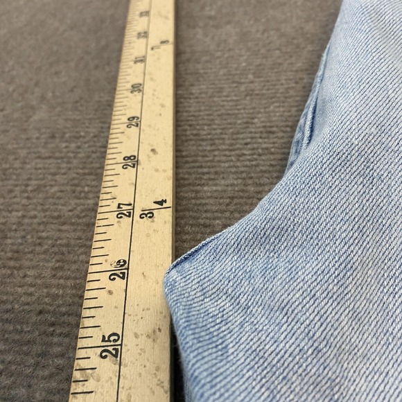 AGOLDE Straight Leg Jeans Womens 29 Light Wash High Rise Distressed Denim Boho - Picture 11 of 13